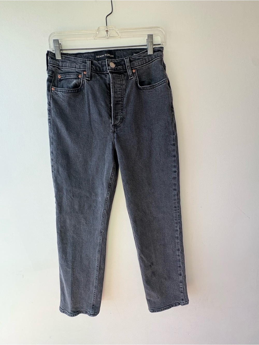 Denim Forum The Arlo High Rise Straight Jeans – 28L | Size 27 Black Casual - Picture 5 of 13